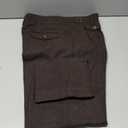 SNOLY Men's Winter Retro Woolen Gurkha Pant Straight Flat Front Chino High Waist Tapered Leg Rolled Pants,Two Styles (Large, 2#coffee)