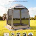 VEVOR Screen House Tent 6x6FT Pop-Up Screen Tent for 4-6 Person, Portable Screen Room Gazebo with Netting, Carry Bag & Ground Stakes, Instant Screen Canopy for Patio Backyard Garden Camping