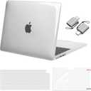 MOSISO Compatible with MacBook Air 13 inch Case M5 2026 M4 2025 M3 M2 2024-2022 A3449 A3240 A3113 A2681, Hard Shell&Keyboard Cover&Screen Film&Type C for MacBook Air 13.6 inch Case, Crystal Clear