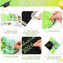 Wavwavw 53 Pcs DIY Graduation Cap Decorations Kit, 2026 Grad Cap Topper Include Faux Flowers 3D Butterfly Self Adhesive Pearl Stickers Glitter Alphabet Letter Decals for Party Decor(Light Green)