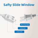9 x TiFFCOFiO Indoor Extension Cord, 2 Prong 3 Feet Extension Cord, 3 Polarized Outlets with Safety Slide Windows,13A/1625W, 16 AWG, 3 Packs