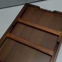 Artmalle Bed Tray Table Folding Legs with Handles Groove Breakfast Food Tray for Sofa, Bed, Eating, Drawing, Platters Serving Lap Desk Snack Tray (Brown Medium) (Medium (11.8" x 15.7" x 1.6") x 1 Pack)