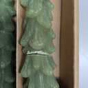 Creative Co-Op Unscented Tree Shaped Taper Candles, Cedar Green, Boxed Set of 2 (10")