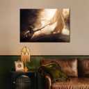 Jesus Christ Canvas Wall Art The Hem of His Garment Christian Wall Decor pictures Jesus Healing Woman Poster Print for Living Room Bedroom Prayer Room 16x24in