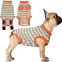 Uadonile Dog Recovery Suit for Female Male, Medium Surgical Onesie After Surgery, Anti-Licking Neuter Spay, Rainbow, M