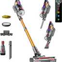 Cordless Vacuum Cleaner, 550W/45KPA Self-Standing Vacuum Cleaners for Home, Max 60Mins Anti-Tangle Stick Vacuum with Aromatherapy, Dual-Handheld Lightweight Vacuum for Pet Hair, Carpets, Hardwood