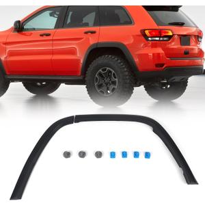 JOLONG Rear Left Fender Flare for Jeep Grand Cherokee 2011-2017 LH Wheel Arch Trim molding Textured Black Driver Side 1 pcs