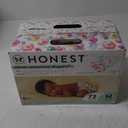 The Honest Company Clean Conscious Diapers for Delicate Skin | Up to 100% Leakproof | Hypoallergenic, Fragrance Free | Girl Prints | Club Box, Size Newborn, 72 Count (Prints May Vary) (Rose Blossom + Tutu Cute)