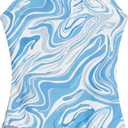 Kanu Surf Girls' Hurricane Beach Sport UPF 50 One Piece Swimsuit (8, Gigi Blue)