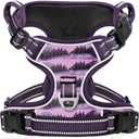 Timos Dog Harness,No-Pull Pet Harness Adjustable Soft Padded Dog Vest,Reflective No-Choke Pet Oxford Vest with Easy Control Handle for Large Dogs,Moon Night, Large