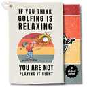 Funny Golf Towels- Golf Themed Gag Gifts for Men Who Have Everything, Golf Towels for Golf Bags with Clip for Men, Funny, Unique Accessories (Relaxing)