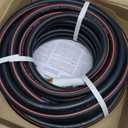 YASQA Water Hose 50 Ft, Flexible, Leakproof, Lightweight Lead In Rubber Hose 5/8" Diameter X 50ft Kink Free 150PSI Durable High Burst Strength Industrial Garden Hose