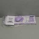 Wireless Keyboard and Mouse Combo, Full-Sized Wireless Keyboard and Adjustable DPI Mouse, 2.4GHz USB Receiver, Silent Keyboard and Mouse for PC, Windows, MAC, Desktop, Laptop(Purple)