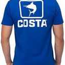 Costa Del Mar Unisex Adult Emblem Marlin Short Sleeve T-Shirt L