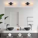 Wall Sconces Set of Two,Matte Black Bathroom Sconces Wall Lighting with Clear Glass, Modern Sconces Wall Decor Set of 2 Wall Light fixtures for Bathroom Mirror Living Room Hallway Bedroom Wall Lamp