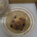 Handmade Travertine Stone Incense Resin Burner Holder  Natural Stone Incense Burner with Brass Insert for Home Decor & Relaxation (Light Beige)