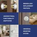 Glass Door Knobs InteriorMortise Style Fluted Crystal Antique Door Knobs Replacement Setfor Home Interior (Gold, 2 Pack)