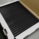 16"x22" Gable Vent Aluminum Alloy – Durable Attic, Garage & Shed Ventilation, Integrated Metal Screen to Stop Critters, Anti-Condensation Design, Opening 14"x20" Black