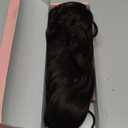 SEIKEA Ponytail Extension, 24" Fluffy Long Wavy Curly Claw Clip Hair Extensions Ponytail Multi-layered Clip in Fake Pony Tails Natural Soft Synthetic Hairpiece Black Brown