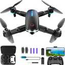 Drone with Camera, 1080P HD FPV Foldable Drone with Brushless Motor Optical Flow, One Key Take Off/Land, 360 Flip, Waypoint Fly, Gesture Selfie, 2 Batteries, Mini Drones for Kids Beginners