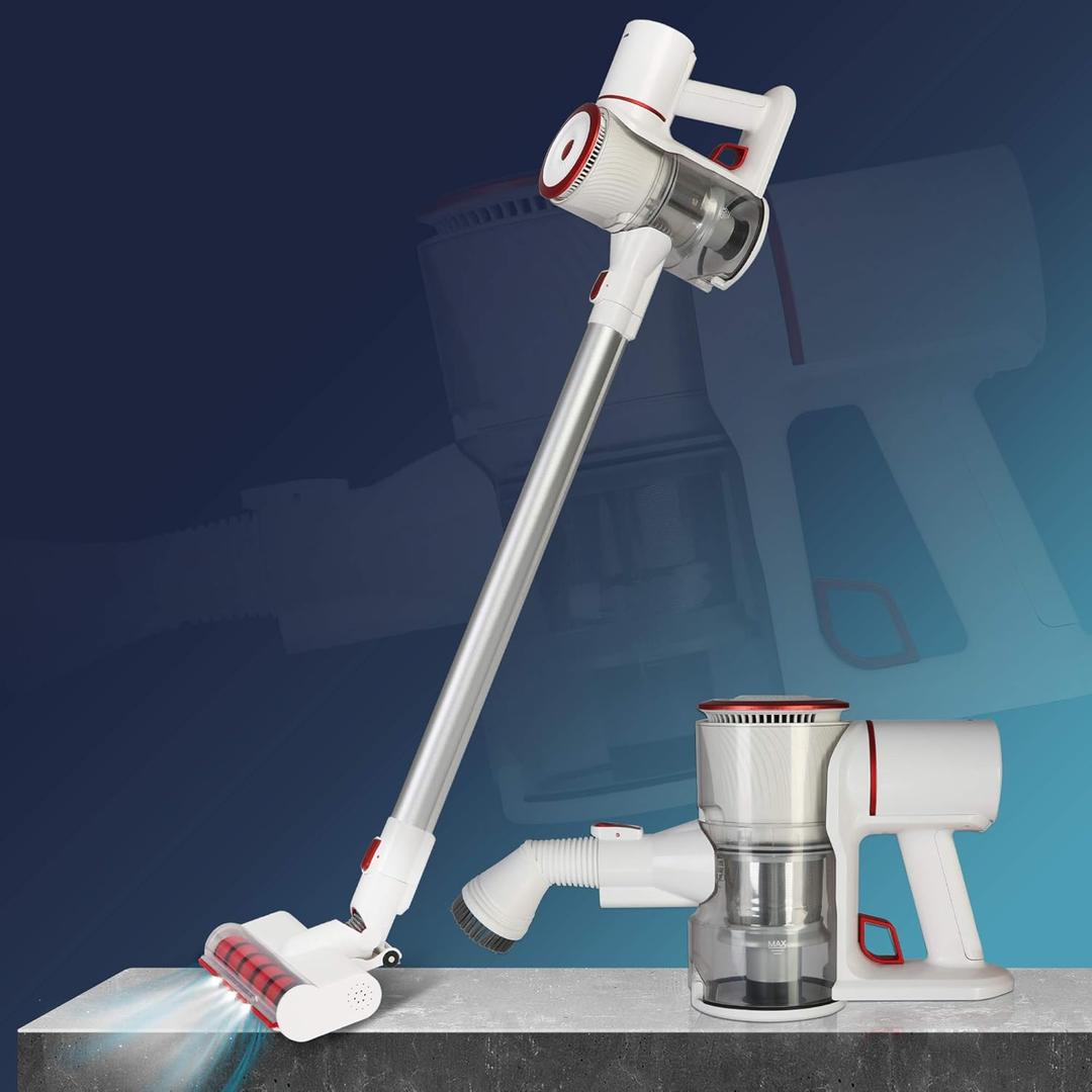 Lightweight Cordless Stick Vacuum 20Kpa 4 in 1 Powerful Suction 35 mins-Running, Handheld Cordless Vacuum Cleaner with 250W Brushless Motor & Detachable Battery for Carpet Floor Car Pet