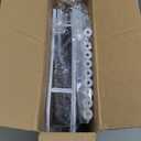 4 Tier Floor Standing Corner Shower Caddy Organizer Shelf with Hooks, Bathroom Shelves Stand Rack, White