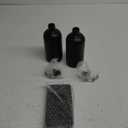 Olive Oil Dispenser Bottle for Kitchen, 16oz Glass Oil and Vinegar Cruet Set with Wood Tray & 54 Labels - Coffee Syrup Dispenser - Black Kitchen Decor and Accessories - Set of 2