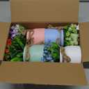 Der Rose 4 Pack Fake Flowers Artificial Plants Indoor for Home Kitchen Office Dining Centerpiece Table Decorations