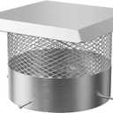 PrecisionAuto 10 Inch Chimney Cap, Stainless Steel Chimney Cover with Screen, Heavy-Duty Rust Proof Adjustable Flue Cover for Fireplace/Vent Pipes, Weatherproof Rain & Animal Guard (10" Round)