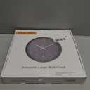 jomparis 13 1/2 Inches Gray Wall Clock Silent Battery Operated Wall Clock Modern Simple Style Decor Clock