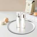 Large Round Stainless Steel Tray,Round Silver Trays,Serving Tray, Decorative Tray,Jewelry and Cosmetic Storage Tray. Diameter11.02 inches/28cm. Silver,1Piece