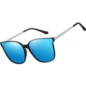 Women’s Cat Eye Sunglasses Oversized Polarized UV400, Lightweight Fashion Shades