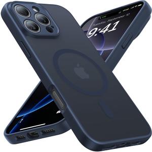 Faiono Magnetic for iPhone 16 Pro Max Case [Full Camera Protection][Military-Grade Protection][Compatible with MagSafe] Shockproof Protective Slim Phone Case for iPhone 16 Pro Max, Navy Blue