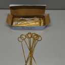 Urban Deco 16 Pieces Table Card Holder 8 inches Table Number Holders Place Steel Card Holders for Photos, Food Signs, Memo Notes, Weddings, Restaurants, Birthdays (Gold)