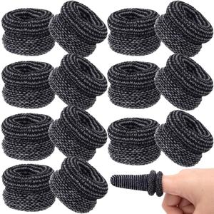 14PCS Finger Bandages for Finger Tips, Breathable Finger Cots Finger Protectors for Wounds, Elastic Finger Gloves Thumb Covers for Garden, Kitchen, Sculpture -Black