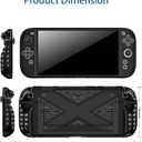 Protective Case Dockable for Switch 2 DOBEWINGDELOU TPU Protector Case Cover Skin Accessories for Game Handheld 2025 Shockproof Non-Slip Anti-Collision Black