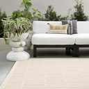 Jaipur Living Indoor Outdoor 5x8 Area Rug, Striped, Cream/Beige