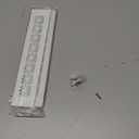 PATIKIL 10 x 2 Inch Door Air Vent Cover, 2 Pcs Heavy Duty Aluminum Grille Ventilation Cover Louvered with Mounting Screws for Cabinet Wardrobe Door, White