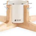 Tree Nest Christmas Tree Stand Base for 7ft Real Tree Sliver Christmas Tree Holder Stable for Xmas Tree Decoration Rustic (White,Medium)