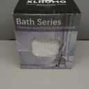 XLHOMO Bathroom Set - 25PC White Bathroom Set with Shower Curtain and Rugs, Bathroom Accessories Set, White Shower Curtain Set with Bathroom Can