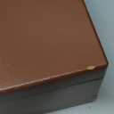 XL Brown Wooden Box Storage with Hinged Lid | 15.8x11.8x5.5in (+-0.5) | Keepsake Decorative Gift Box for Tool Dog Toy Kitchen Storage | Acacia-Like Wood Chest Trunk (XL | No Handles)