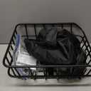 CXWXC Rear Bike Basket - Bicycle Rear Basket with Cargo Net and Waterproof Cover - Rear Mount Aluminium Bike Basket Large Capacity