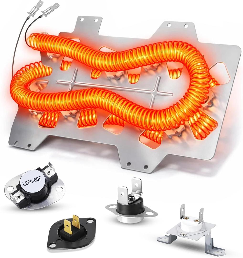 Dryer Heating Element Assembly Replaces For Samsung DV42H5200EP/A3 DV42H5200EF/A3 DV5451AEW/XAA DV40J3000EW/A2 DVE50R5400V/A3 DV219AEW/XAA DV395ETPASU/A1 DV448AEP/XAA DV350AEW/XAA DV330AEB/XAA (Full Sets Heating)