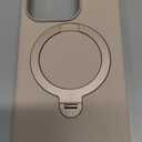 TORRAS Liquid Silicone for iPhone 16 Pro Case with 360 Spin Magnetic Ring Stand with Camera Control, Fit for MagSafe, OStand Q3 Silicone Non-Slip Protective Case for iPhone 16 Pro, Dune Beige