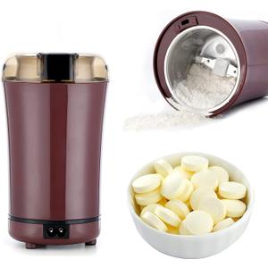 Multifunctional Electric Pill Crusher Grinder- Grind The Medicine and Vitamin Tablets of Different Sizes into Fine Powder-Mortar and Pestle,Elderly, Children or Pets (Purple)