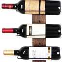 J JACKCUBE DESIGN Wall Mount Wine Rack Organizer for 9 Bottles, Elegant and Simple Rustic Wood Wine Storage Display Holder for Kitchen and Home Dcor- MK699A