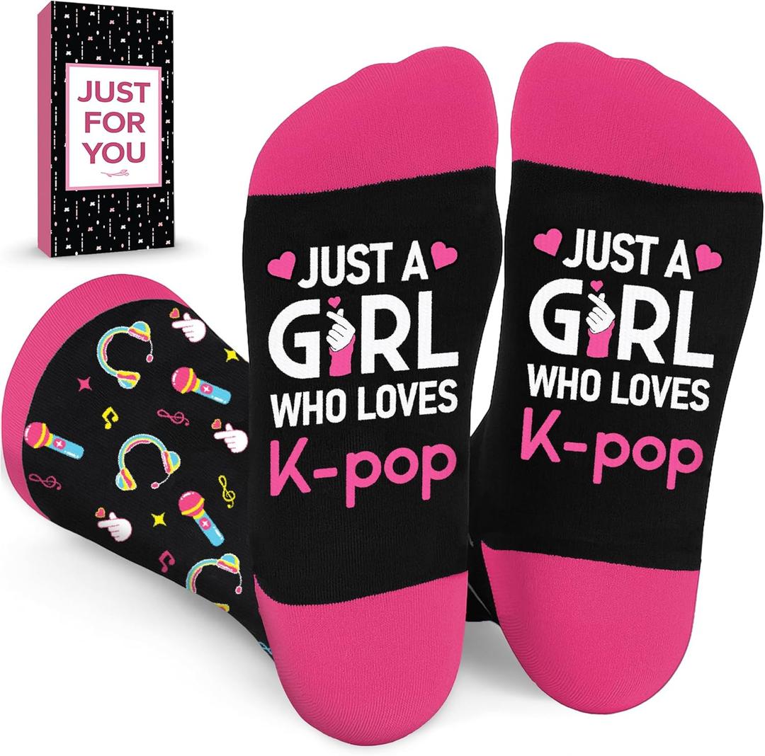 ZAGKOO Funny Hobby Socks for Women, Girls - Anime, Acting, Kpop Music, Movies, Gymnastics, Crocheting, Cheer Christmas Socks, One Size