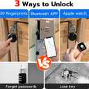 Fingerprint Lock, Dhiedas Gym Locker Lock with Fingerprint Bluetooth APP, Biometric Finger Print Padlock with Keyless, Waterproof Smart Padlock for Locker School Suitcase Cabinet Storage