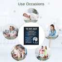 to My Dad from Daughter Flannel Fleece Throw Blanket 60"x50", Grateful Love Birthday Gift Throws Blankets, Happy Father's Day Present for Sofa, Super Cozy Lightweight Father Gifts Idea