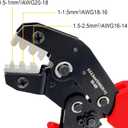 Crimping Tool with Ratchet, Ratcheting Wire Crimper Tool for Open Barrel Terminal Connectors, Electrical Crimping Tool, Crimping Pliers for 20-14 AWG